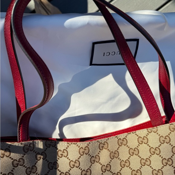 Gucci Monogram Satchel Tote - Picture 4 of 14